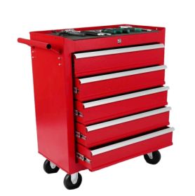 5-Drawer Metal Rolling Tool Chest With Wheels,Tool Storage Cabinet With Locking System