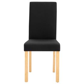 Dining Chairs 4 pcs Black Fabric