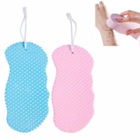 The Pink Sponge Scrubber Has A Soft And Fluffy Texture And Is Effective In Removing Stains.