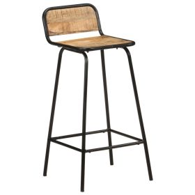 vidaXL Bar Chairs 2 pcs Solid Mango Wood