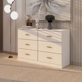 Modern White 6-drawer Bedroom Dressing Table