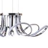 6 Petal Flower LED Strip Chandelier // Chrome and Dimmable