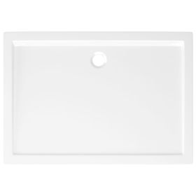 vidaXL Rectangular ABS Shower Base Tray White 70x100 cm