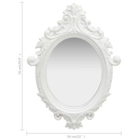 vidaXL Wall Mirror Castle Style 56x76 cm White