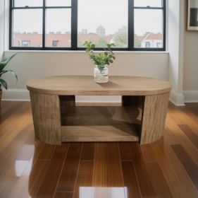 Walnut MDF And Oak Living Room Coffee Table