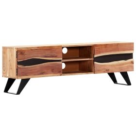 vidaXL TV Stand 55.1"x11.8"x17.7" Solid Wood Acacia