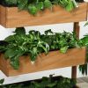 4 Tier Vertical Wooden Planter Box Raised Bed Natural