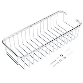 Stainless Steel Wall Mounted Shampoo Conditioner Holder Storage Basket Shelf Organizer Bathroom KitchenStainless Steel 30cm