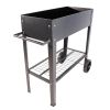 Aveyas Mobile Metal Raised Garden Bed Cart with Legs