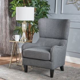 Modern Upholstered Armchair with Solid Leg, Leisure Single Sofa Chair for Living Room Bedroom Reading and Studio