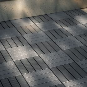 Plastic Interlocking Deck Tiles,44 Pack Patio Deck Tiles,12"x12" Square Waterproof Outdoor All Weather Use