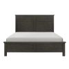 Charcoal Gray Finish Full Bed 1pc Transitional Style Wooden Bedroom Furniture Panel Bed