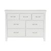 7 Drawers White Finish Dresser Transitional Style Wooden Bedroom Furniture 1pc