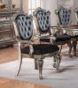 Silver Grey and Antique Platinum Tufted Side Chair (Set of 2)