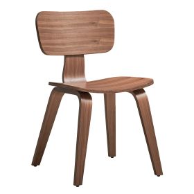 Walnut Side Chair with Tapered Leg (Set of 2)