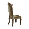 Bone and Gold Patina Side Chair with Nailhead Trim (Set of 2)