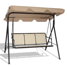 3-person garden swing Brown