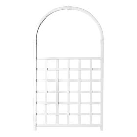 Garden Trellis 42"W x 75"H for Climbing Plants, Vinyl Trellis Indoor Outdoor Plant Support for Vines, Flowers, Vegetables, White