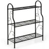 3-Tier Scrollwork Designed Metal Plant Stand