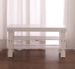 Pina Quality Solid Wood Shoe Bench, White Finish