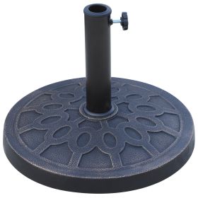 18" 26 lbs Round Resin Umbrella Base Stand Market Parasol Holder with Beautiful Decorative Pattern & Easy Setup, for Œ¶1.5", Œ¶1.89" Pole, for Lawn