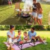 Outdoor Folding Picnic Table Grill Camping Table, 4-6 Person Portable Roll up Aluminum Table,Quick Setup in 1-5 Minutes, for Picnic, Garden, Patio