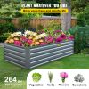 VEVOR Galvanized Raised Garden Bed, 80" x 40" x 19" Metal Planter Box, Gray Steel Plant Raised Garden Bed Kit