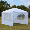 3 x 3m Two Doors & Two Windows Practical Waterproof Right-Angle Folding Tent White