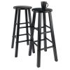 Element Bar Stools; 2-Pc Set; Black