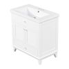 30" Bathroom Vanity with Sink, Bathroom Cabinet with Two Doors and One Drawer, White (OLD SKU: JL000005AAK-1)