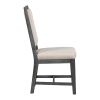 TREXM Retro Style Dining Chair Set with 4 Upholstered Chairs for Dining Room and Living Room (Beige+Black)