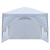 3 x 3m Two Doors & Two Windows Practical Waterproof Right-Angle Folding Tent White