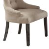 Beige and Weathered Espresso Tufted Side Chair (Set of 2)