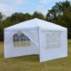 3 x 3m Two Doors & Two Windows Practical Waterproof Right-Angle Folding Tent White