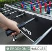 Foosball Table Soccer Arcade Games: Foosball Tables Adult Size for Home, Game Room, Bar - Competition Sized Football Table w/ 2 Balls, 2 Drink Holders