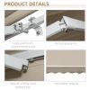 Outsunny 13' x 8' Retractable Awning, Patio Awnings, Sunshade Shelter w/ Manual Crank Handle, UV & Water-Resistant Fabric and Aluminum Frame for Deck