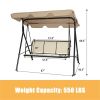 3-person garden swing Brown