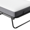 Folding Bed with Mattress 75" x 46" Rollaway Guest Bed Portable Foldable Bed for Adults with 5" Memory Foam Mattress Space-Saving Sturdy All Metal Ste