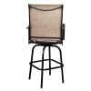 2pcs Wrought Iron Swivel Bar Chair Patio Swivel Bar Stools Black(without table)