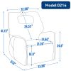 Blue Swivel and Rocker Power Recliner Chair with Lumbar and Neck Support Pillow, Max Swivel Degree 270¬∞