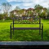 50" Outdoor Welcome Backrest Cast Iron&PVC Bench