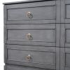 Queen Murphy Bed with Large Drawers,Gray