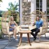 Wicker Egg Chair, Oversized Indoor Outdoor Lounger with Stand and Cushions for Patio Porch Backyard Living Room Balcony