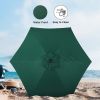 Simple Deluxe 7.5' Patio Outdoor Table Market Yard Umbrella with Push Button Tilt/Crank, 6 Sturdy Ribs for Garden, Deck, Backyard, Pool, 7.5ft, Green