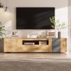 70'' Modern TV Stand with 3 Cabinets& Drawer, Entertainment Center for TVs up to 80'', Color Matching Television Console for Living Room, Bedroom