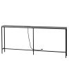 70.9 inch Narrow Long Console Table with 2 Power Outlets & USB Ports, Narrow Entryway Table Sofa Table Behind Couch for Living Room, Rustic Gray