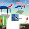 3 x 3m Two Doors & Two Windows Practical Waterproof Right-Angle Folding Tent Blue