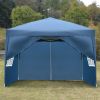 3 x 3m Two Doors & Two Windows Practical Waterproof Right-Angle Folding Tent Blue