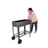 Aveyas Mobile Metal Raised Garden Bed Cart with Legs