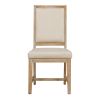 TREXM Retro Style Dining Chair Set with 4 Upholstered Chairs for Dining Room and Living Room (Natural Wood Wash)